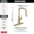 19868LF-CZ Nicoli 11.06-in x 10.75-in x 15.75-in Single-Handle Pull-Down Kitchen Faucet, Champagne Bronze