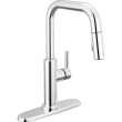 19868LF Nicoli 11.06-in x 10.75-in x 15.75-in Single-Handle Pull-Down Kitchen Faucet, Chrome