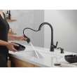 19893Z-BLSD-DST Boyd 11.63-in x 10.75-in x 16.50-in Single-Handle Pull-Down Kitchen Faucet with Soap Dispenser and Shieldspray Technology, Matte Black