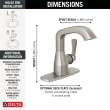 576-SS-PR-LPU-DST Stryke 6.56-in x 6.00-in x 6.88-in Single Handle Bathroom Faucet, Lumicoat Stainless