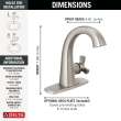 5776-SS-PR-MPU-DST Stryke 6.56-in x 6.00-in x 6.88-in Single Handle Bathroom Faucet, Lumicoat Stainless
