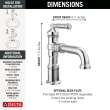 584-PR-DST Broderick 7.13-in x 2.00-in x 7.56-in Single Handle Bathroom Faucet, Lumicoat Chrome