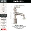 584-SS-PR-DST Broderick 7.13-in x 2.00-in x 7.56-in Single Handle Bathroom Faucet, Lumicoat Stainless