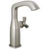 6766-SS-PR-DST Stryke 6.63-in x 4.31-in x 8.94-in Single Handle Mid-Height Bathroom Faucet, Lumicoat Stainless