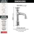 687-PR-DST Broderick 7.13-in x 2.00-in x 9.00-in Single Handle Bathroom Faucet, Lumicoat Chrome