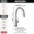 9159TL-AR-DST Trinsic 11.38-in x 4.19-in x 16.19-in Touch2O Kitchen Faucet with Touchless Technology, Arctic Stainless
