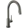 9159TLV-KS-DST Trinsic 11.38-in x 4.19-in x 16.19-in VoiceIQ Kitchen Faucet with Touch2O with Touchless Technology, Black Stainless