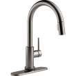 9159TLV-KS-DST Trinsic 11.38-in x 4.19-in x 16.19-in VoiceIQ Kitchen Faucet with Touch2O with Touchless Technology, Black Stainless