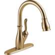 9178-CZ-DST Leland 11.47-in x 10.44-in x 14.88-in Single-Handle Pull-Down Kitchen Faucet with Shieldspray Technology, Champagne Bronze