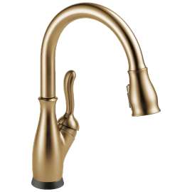 9178T-CZ-DST Leland 11.47-in x 10.44-in x 15.38-in Single-Handle Pull-Down Kitchen Faucet with Touch2O Technology, Champagne Bronze