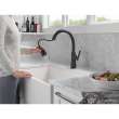 9179TL-BL-DST Coranto 11.56-in x 10.75-in x 15.63-in Touch2O Kitchen Faucet with Touchless Technology, Matte Black