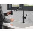 9184-BL-DST Renaldi 11.56-in x 2.81-in x 16.56-in Single-Handle Pull-Down Kitchen Faucet, Matte Black