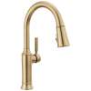 9184-CZ-PR-DST Renaldi 11.56-in x 2.81-in x 16.56-in Single-Handle Pull-Down Kitchen Faucet, Lumicoat Champagne Bronze