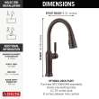 9184-RB-DST Renaldi 11.56-in x 2.81-in x 16.56-in Single-Handle Pull-Down Kitchen Faucet, Venetian Bronze