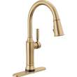 9184TL-CZ-PR-DST Renaldi 11.56-in x 2.81-in x 17.00-in Touch2O Kitchen Faucet with Touchless Technology, Lumicoat Champagne Bronze
