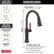 9184TL-RB-DST Renaldi 11.56-in x 2.81-in x 17.00-in Touch2O Kitchen Faucet with Touchless Technology, Venetian Bronze