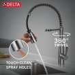 9613-AR-DST Essa 11.50-in x 4.13-in x 19.38-in Single-Handle Pull-Down Spring Kitchen Faucet, Arctic Stainless