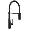 9613-BL-DST Essa 11.50-in x 4.13-in x 19.38-in Single-Handle Pull-Down Spring Kitchen Faucet, Matte Black