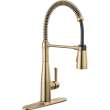 9613-CZ-DST Essa 11.50-in x 4.13-in x 19.38-in Single-Handle Pull-Down Spring Kitchen Faucet, Champagne Bronze