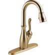 9678-CZ-DST Leland 8.25-in x 4.38-in x 14.50-in Single-Handle Pull-Down Bar and Prep Faucet, Champagne Bronze