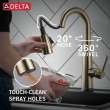 9913T-CZ-DST Essa 1.25-in x 10.75-in x 15.00-in Single-Handle Pull-Down Bar and Prep Faucet with Touch2O Technology, Champagne Bronze