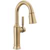 9984-CZ-PR-DST Renaldi 8.81-in x 2.81-in x 14.44-in Single-Handle Pull-Down Bar and Prep Faucet, Lumicoat Champagne Bronze