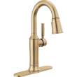 9984-CZ-PR-DST Renaldi 8.81-in x 2.81-in x 14.44-in Single-Handle Pull-Down Bar and Prep Faucet, Lumicoat Champagne Bronze