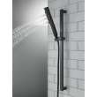 51140-BL Universal Showering Components H2Okinetic Hand Shower 1.75 GPM w/Slide Bar 4S, Matte Black