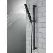 51140-BL Universal Showering Components H2Okinetic Hand Shower 1.75 GPM w/Slide Bar 4S, Matte Black