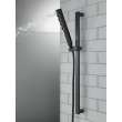 51140-BL Universal Showering Components H2Okinetic Hand Shower 1.75 GPM w/Slide Bar 4S, Matte Black