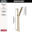 51140-CZ-PR Universal Showering Components H2Okinetic Hand Shower 1.75 GPM w/Slide Bar 4S, Lumicoat Champagne Bronze