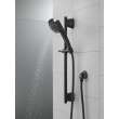 51386-BL Universal Showering Components 3-Setting Slide Bar Handshower, Matte Black