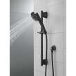 51386-BL Universal Showering Components 3-Setting Slide Bar Handshower, Matte Black