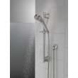 51386-SS-PR Universal Showering Components 3-Setting Slide Bar Handshower, Lumicoat Stainless