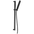 51567-BL Universal Showering Components H2Okinetic Single-Setting Slide Bar Hand Shower, Matte Black