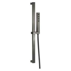 51567-KS-PR Universal Showering Components H2Okinetic Single-Setting Slide Bar Hand Shower, Lumicoat Black Stainless