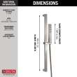51567-SS-PR Universal Showering Components H2Okinetic Single-Setting Slide Bar Hand Shower, Lumicoat Stainless