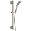 51579-SS Universal Showering Components H2Okinetic Single-Setting Slide Bar Hand Shower, Stainless