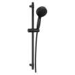 51584-BL Universal Showering Components 7-Setting Slide Bar Hand Shower with Cleaning Spray, Matte Black