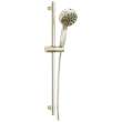 51584-PN-PR Universal Showering Components 7-Setting Slide Bar Hand Shower with Cleaning Spray, Lumicoat Polished Nickel