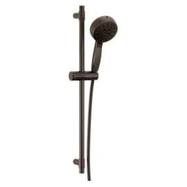 51584-RB Universal Showering Components 7-Setting Slide Bar Hand Shower with Cleaning Spray, Venetian Bronze