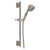 51589-SS Universal Showering Components 7-Setting Slide Bar Hand Shower, Stainless