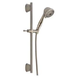 51589-SS Universal Showering Components 7-Setting Slide Bar Hand Shower, Stainless
