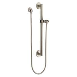 51600-SS Universal Showering Components Adjustable Slide Bar / Grab Bar Assembly with Elbow, Stainless