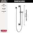51600Universal Showering Components Adjustable Slide Bar / Grab Bar Assembly with Elbow, Chrome
