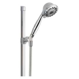 51751Universal Showering Components Premium 7-Setting Glide Rail Hand Shower, Chrome
