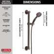 51900-RB Universal Showering Components ActivTouch 9-Setting Hand Shower with Traditional Slide Bar / Grab Bar, Venetian Bronze