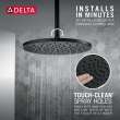 52158-BL Universal Showering Components Single-Setting Metal Raincan Shower Head, Matte Black