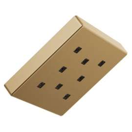 52171-CZ-PR Universal Showering Components H2Okinetic Single-Setting Metal Raincan Shower Head, Lumicoat Champagne Bronze