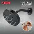 52175-BL Universal Showering Components H2Okinetic Single-Setting Metal Raincan Shower Head